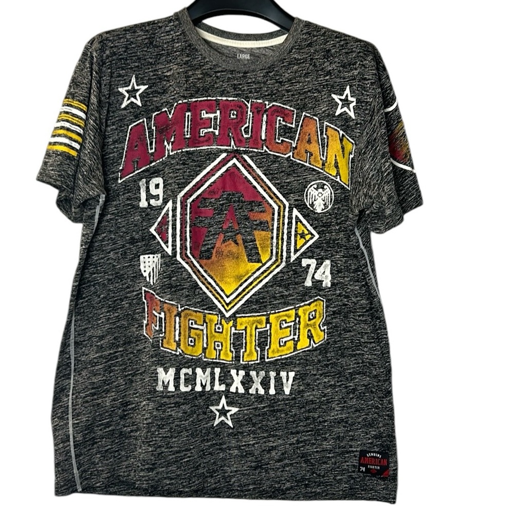 American Fighter Gray Graphic T-Shirt